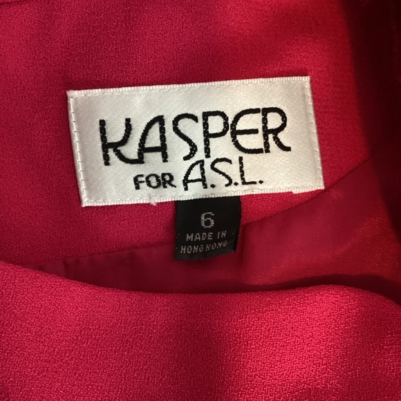 Kasper for A.S.L. Pink Jacket Dress Suit Style One-Piece Size 6 - Picture 6 of 7